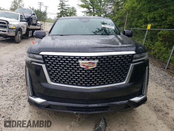 2021 Cadillac Escalade Premium Luxury with VIN 1GYS4BKL8MR446084, listed as a Copart auction lot 58173625 with 120,422 mi miles and Salvage title. Bid and sale history available at DreamBid. Image 5.