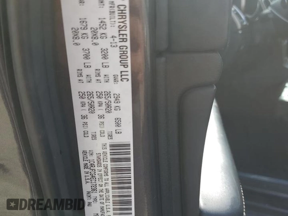 2014 Jeep Grand Cherokee Overland with VIN 1C4RJFCG4EC172361, listed as a Copart auction lot 49053155 with 144,916 mi miles and Salvage Title. Bid and sale history available at DreamBid. Image 14.