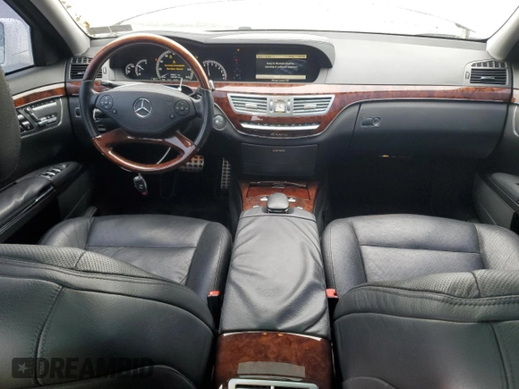 2012 Mercedes-Benz S 550 with VIN WDDNG9EB6CA454404, listed as a Copart auction lot 58082345 with 107,699 mi miles and Salvage title. Bid and sale history available at DreamBid. Image 8.