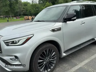 2021 Infiniti QX80 Premium Select with VIN JN8AZ2AF9M9715616, listed as a Copart auction lot 68127465 with 46,646 mi miles and Salvage title. Bid and sale history available at DreamBid. Image 11.