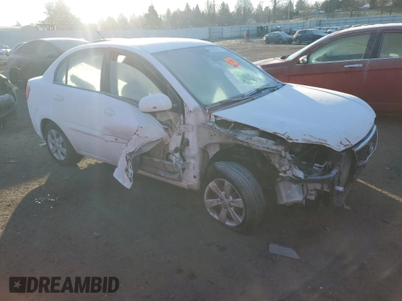 2010 Kia Rio LX with VIN KNADH4A35A6691869, listed as a Copart auction lot 42025785 with 126,381 mi miles and Salvage Title. Bid and sale history available at carsss.com. Image 4.