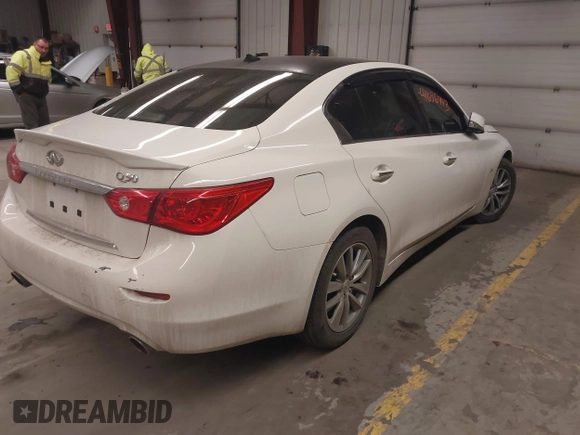 2017 Infiniti Q50 2.0t with VIN JN1CV7AP5HM641168, listed as a IAAI auction lot 41696943 with 106,855 mi miles and . Bid and sale history available at carsss.com. Image 4.