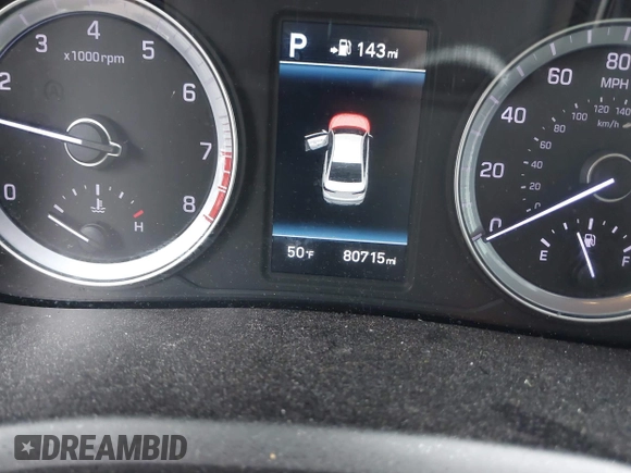 2018 Hyundai Sonata Sport with VIN 5NPE34AF0JH649065, listed as a IAAI auction lot 41882373 with 80,715 mi miles and . Bid and sale history available at carsss.com. Image 15.