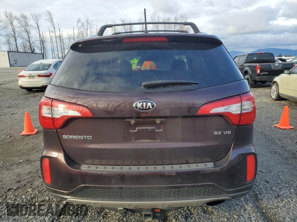 2015 Kia Sorento SX with VIN 5XYKWDA77FG568548, listed as a Copart auction lot 46526035 with 116,690 mi miles and Clean Title. Bid and sale history available at carsss.com. Image 6.