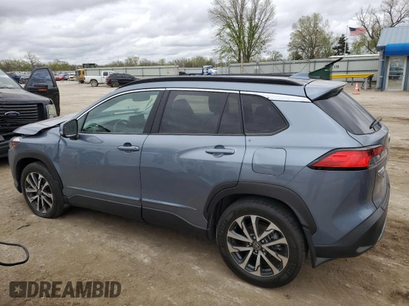 2023 Toyota Corolla Cross XLE with VIN 7MUDAABG1PV052040, listed as a Copart auction lot 51840315 with 43,228 mi miles and Salvage title. Bid and sale history available at DreamBid. Image 2.