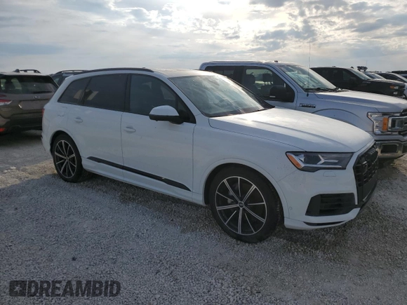 2023 Audi Q7 Prestige with VIN WA1VXBF70PD002040, listed as a Copart auction lot 75412834 with 3,809 mi miles and Non repairable. Bid and sale history available at DreamBid. Image 4.