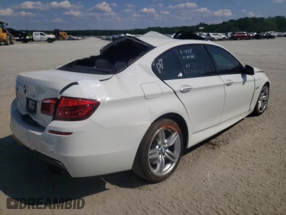 2012 BMW 5 Series 550i with VIN WBAFR9C52CDV59376, listed as a Copart auction lot 61603694 with Not Provided miles and Salvage Title. Bid and sale history available at carsss.com. Image 3.