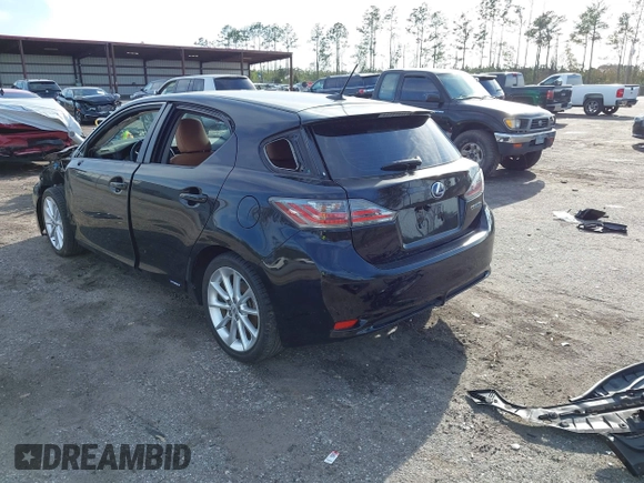 2011 Lexus CT 200h with VIN JTHKD5BH7B2040000, listed as a IAAI auction lot 41808004 with 130,006 mi miles and . Bid and sale history available at carsss.com. Image 3.