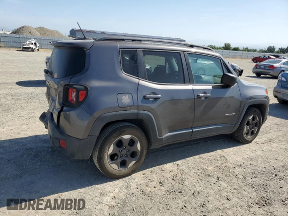 2017 Jeep Renegade Sport with VIN ZACCJAAB1HPF90179, listed as a Copart auction lot 60743035 with 98,776 mi miles and Salvage title. Bid and sale history available at DreamBid. Image 3.