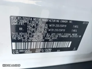 2024 Toyota RAV4 XLE Premium with VIN 2T3C1RFV8RW325568, listed as a IAAI auction lot 41894123 with 7,567 mi miles. Bid and sale history available at carsss.com. Image 9.
