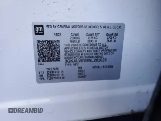 2022 GMC Terrain SLT with VIN 3GKALVEV8NL201026, listed as a Copart auction lot 51654795 with Not Provided miles and Salvage Title. Bid and sale history available at DreamBid. Image 12.