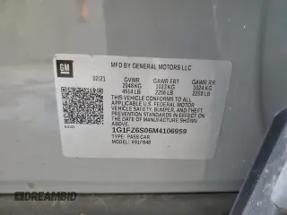 2021 Chevrolet Bolt EV Premier z VIN 1G1FZ6S06M4106959, wystawiony jako Copart lot #55981405 z przebiegiem Nie podano mil oraz Nie do naprawy. Historia ofert i sprzedaży dostępna na DreamBid. Obrazek 13.