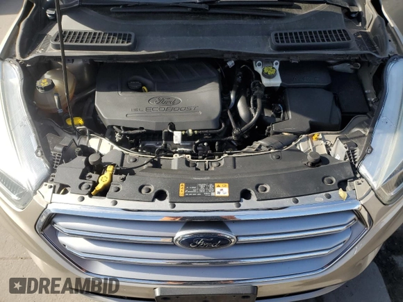 2017 Ford Escape Titanium with VIN 1FMCU9JD8HUE83650, listed as a Copart auction lot 48498245 with 103,920 mi miles and Salvage Title. Bid and sale history available at carsss.com. Image 12.