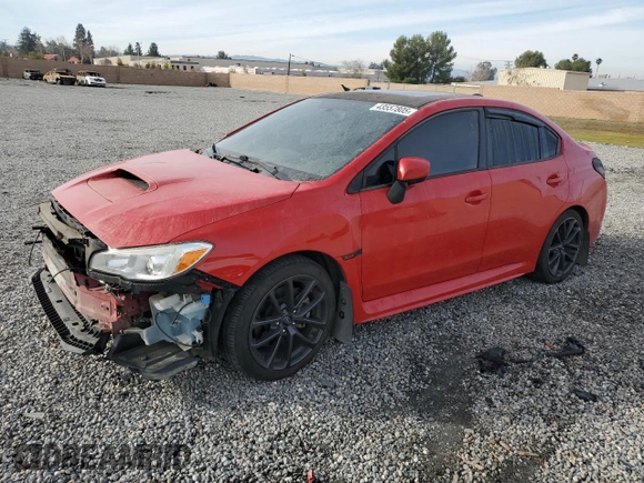 2018 Subaru WRX Premium with VIN JF1VA1C6XJ8823116, listed as a Copart auction lot 43557805 with 99,123 mi miles and Salvage Title. Bid and sale history available at carsss.com. Image 1.