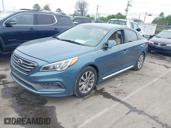 2017 Hyundai Sonata Sport with VIN 5NPE34AF2HH562729, listed as a IAAI auction lot 41941388 with 123,770 mi miles. Bid and sale history available at carsss.com. Image 16.