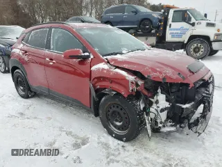 2018 Hyundai Kona SEL with VIN KM8K2CAA2JU105611, listed as a Copart auction lot 43071505 with 77,357 mi miles and Salvage Title. Bid and sale history available at carsss.com. Image 4.