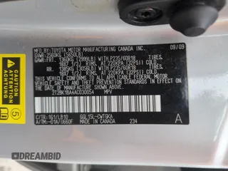 2010 Lexus RX 350 z VIN 2T2BK1BA4AC030054, wystawiony jako Copart lot #58200375 z przebiegiem 144 497 mil mil oraz Szkoda całkowita • Salvage title. Historia ofert i sprzedaży dostępna na DreamBid. Obrazek 14.
