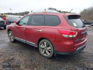 2014 Nissan Pathfinder SV with VIN 5N1AR2MN9EC604529, listed as a IAAI auction lot 41418514 with 122,626 mi miles. Bid and sale history available at carsss.com. Image 3.