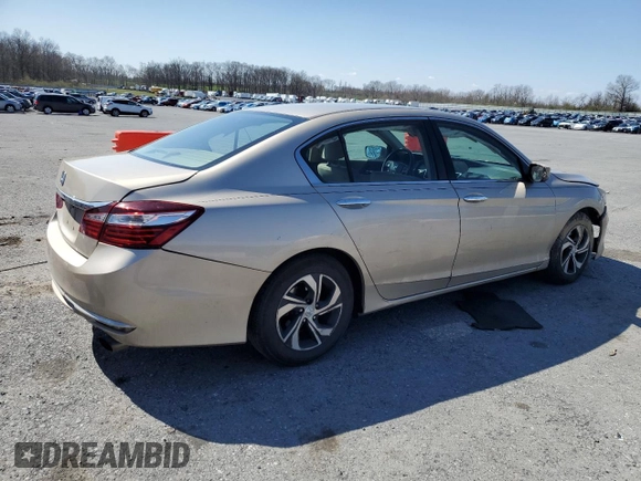 2016 Honda Accord Sedan LX with VIN 1HGCR2F37GA123090, listed as a Copart auction lot 52642525 with 133,997 mi miles and Salvage Title. Bid and sale history available at carsss.com. Image 3.