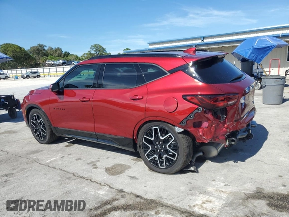 2025 Chevrolet Blazer RS with VIN 3GNKBERS3SS103775, listed as a Copart auction lot 61497805 with 16,242 mi miles and Salvage title. Bid and sale history available at DreamBid. Image 2.