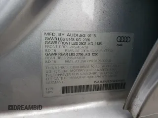 2015 Audi allroad Premium Plus with VIN WA1UFAFL5FA089990, listed as a Copart auction lot 77824884 with 43,575 mi miles and Salvage Title. Bid and sale history available at carsss.com. Image 12.