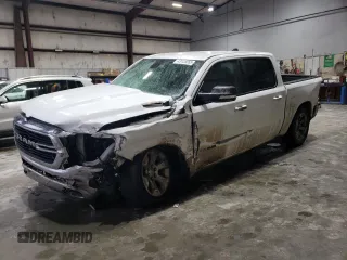 2020 Ram 1500 Big Horn with VIN 1C6SRFFT7LN141049, listed as a Copart auction lot 43125555 with 163,442 mi miles and Salvage title. Bid and sale history available at DreamBid. Image 1.