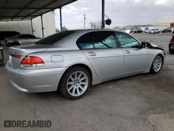 2003 BMW 7 Series 745Li with VIN WBAGN63453DS44125, listed as a Copart auction lot 69498914 with Not Provided miles and Salvage Title. Bid and sale history available at DreamBid. Image 3.