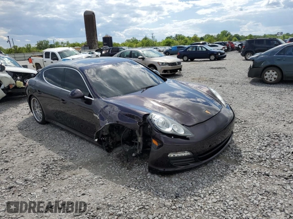 2010 Porsche Panamera S with VIN WP0AB2A71AL064974, listed as a Copart auction lot 53045525 with 44,181 mi miles and Salvage title. Bid and sale history available at DreamBid. Image 4.