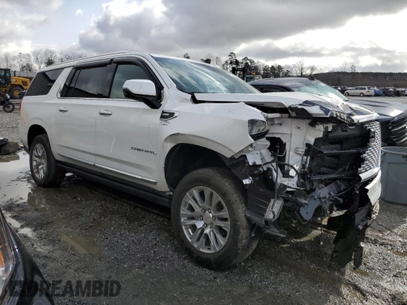2022 GMC Yukon XL Denali with VIN 1GKS1JKL6NR152312, listed as a Copart auction lot 47548525 with 18,895 mi miles and Salvage Title. Bid and sale history available at DreamBid. Image 4.