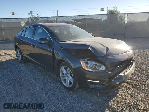 2015 Volvo S60 T5 Drive-E Premier Plus with VIN YV126MFC0F1313708, listed as a Copart auction lot 88606785 with 56,884 mi miles and Salvage Title. Bid and sale history available at carsss.com. Image 4.