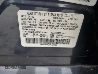 2012 Infiniti G25 x with VIN JN1DV6AR2CM731497, listed as a Copart auction lot 88252115 with 176,210 mi miles and Salvage Title. Bid and sale history available at DreamBid. Image 12.