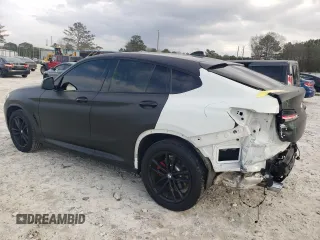 2020 BMW X4 xDrive30i with VIN 5UX2V1C06L9B44021, listed as a Copart auction lot 43767425 with 55,327 mi miles and Salvage Title. Bid and sale history available at carsss.com. Image 2.