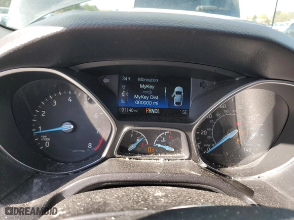 2017 Ford Focus SE with VIN 1FADP3F2XHL228322, listed as a Copart auction lot 52110855 with 91,140 mi miles and Salvage Title. Bid and sale history available at carsss.com. Image 9.