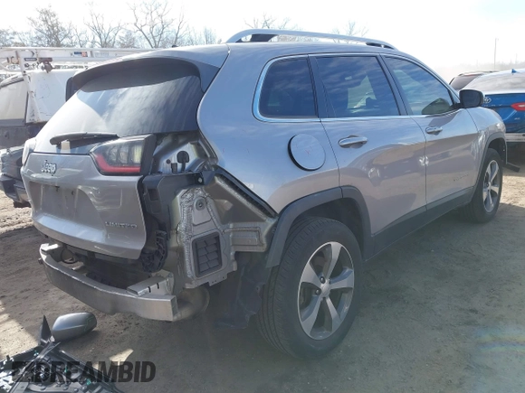 2019 Jeep Cherokee Limited with VIN 1C4PJMDX1KD423367, listed as a IAAI auction lot 41655265 with 121,178 mi miles and . Bid and sale history available at DreamBid. Image 4.