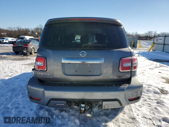 2020 Nissan Armada SL with VIN JN8AY2NC1LX519120, listed as a Copart auction lot 87589765 with 0 mi miles and Salvage Title. Bid and sale history available at carsss.com. Image 6.