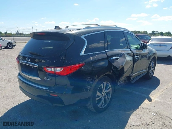 2015 Infiniti QX60 with VIN 5N1AL0MNXFC513454, listed as a IAAI auction lot 41843950 with 110,047 mi miles. Bid and sale history available at carsss.com. Image 4.