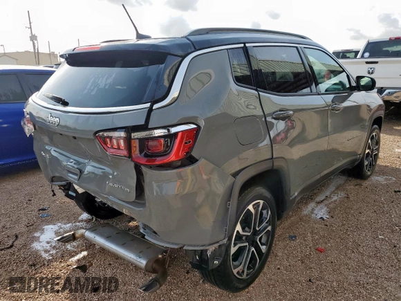 2023 Jeep Compass Limited с VIN 3C4NJDCN7PT522669, выставлен на аукционе Copart как лот 58012955 с пробегом 25 061 миль миль и Списание • Salvage title. История ставок и продаж доступна на DreamBid. Изображение 3.