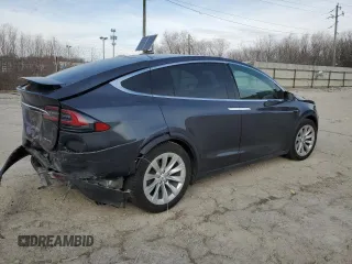 2020 Tesla Model X Long Range with VIN 5YJXCBE21LF263048, listed as a Copart auction lot 47554495 with Not Provided miles and Salvage Title. Bid and sale history available at carsss.com. Image 3.