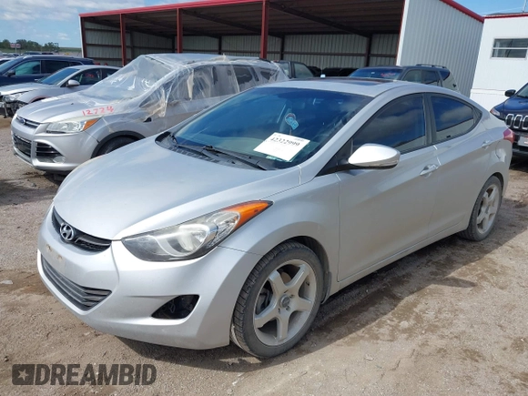 2013 Hyundai Elantra GLS with VIN KMHDH4AEXDU602622, listed as a IAAI auction lot 42322999 with 169,004 mi miles and . Bid and sale history available at DreamBid. Image 2.