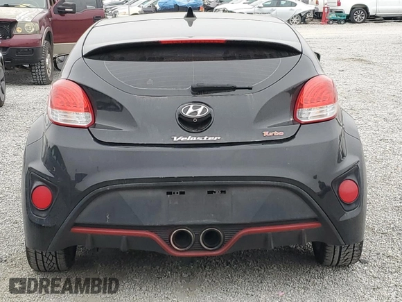 2015 Hyundai Veloster Turbo with VIN KMHTC6AE5FU244015, listed as a Copart auction lot 54088315 with 122,814 mi miles and Salvage Title. Bid and sale history available at carsss.com. Image 6.