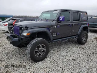 2020 Jeep Wrangler Unlimited Sport with VIN 1C4HJXDM9LW306668, listed as a Copart auction lot 44319105 with 33,430 mi miles and Salvage title. Bid and sale history available at DreamBid. Image 1.