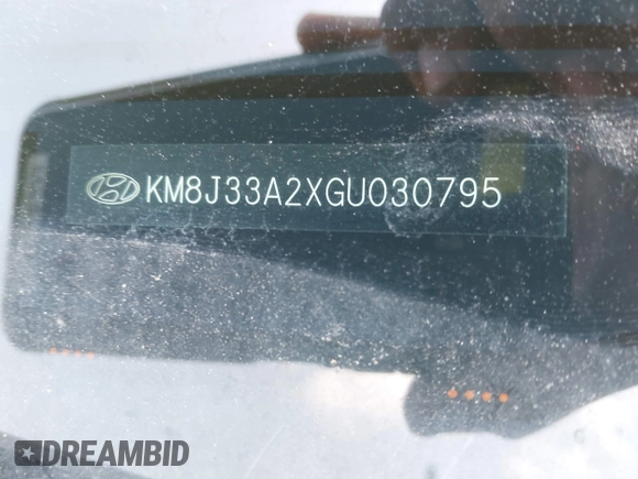2016 Hyundai Tucson Limited with VIN KM8J33A2XGU030795, listed as a IAAI auction lot 42108969 with 117,418 mi miles. Bid and sale history available at carsss.com. Image 9.