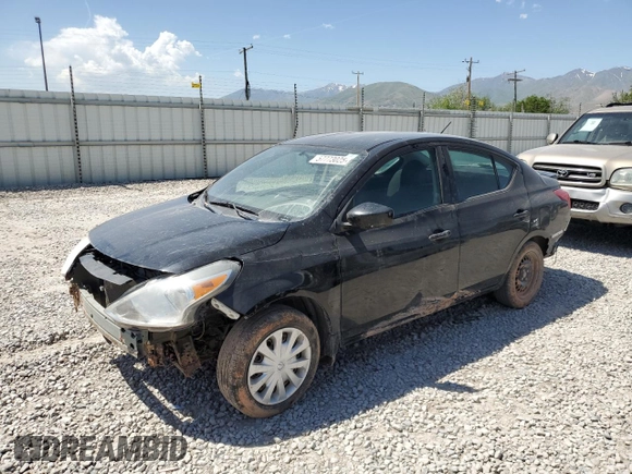 2017 Nissan Versa S with VIN 3N1CN7AP8HL802669, listed as a Copart auction lot 57773025 with 128,079 mi miles and Salvage title. Bid and sale history available at DreamBid. Image 1.