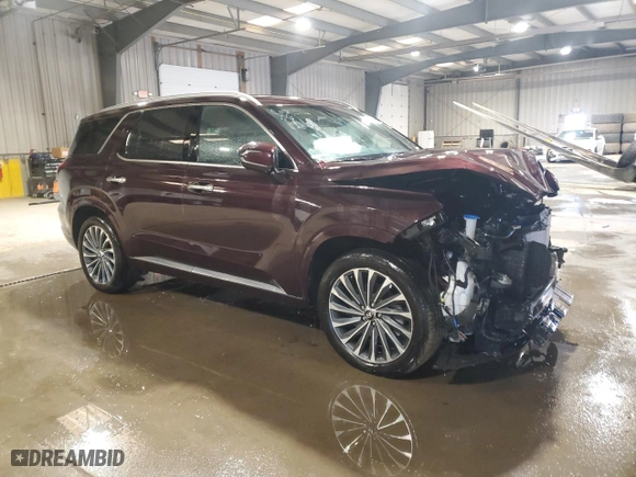 2024 Hyundai Palisade Calligraphy with VIN KM8R74GE8RU654886, listed as a Copart auction lot 48229555 with 12,957 mi miles and Clean Title. Bid and sale history available at carsss.com. Image 4.