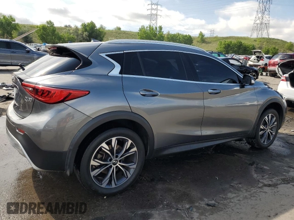 2017 Infiniti QX30 Premium with VIN SJKCH5CR3HA028570, listed as a Copart auction lot 59897525 with 75,214 mi miles and Salvage title. Bid and sale history available at DreamBid. Image 3.