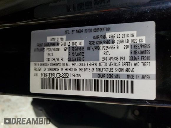 2018 Mazda CX-5 Grand Touring with VIN JM3KFBDM8J0348282, listed as a Copart auction lot 45846805 with 145,414 mi miles and Clean Title. Bid and sale history available at carsss.com. Image 13.