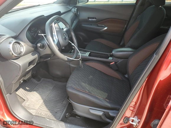 2021 Nissan Kicks SR with VIN 3N1CP5DV3ML489694, listed as a Copart auction lot 47307845 with 53,399 mi miles and Salvage Title. Bid and sale history available at carsss.com. Image 7.