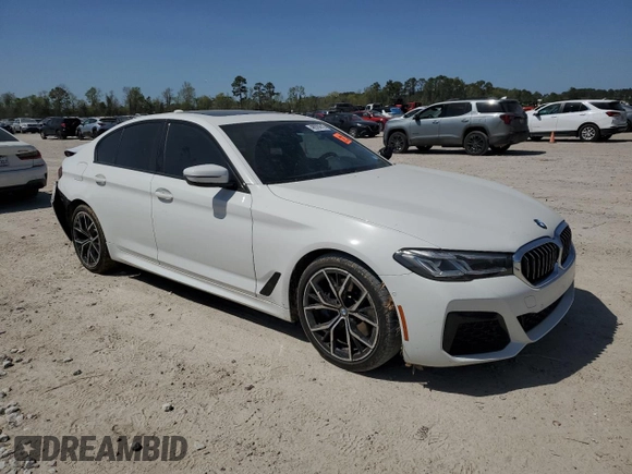 2022 BMW 5 Series 530i xDrive with VIN WBA13BJ00NCL04213, listed as a Copart auction lot 48920615 with 23,910 mi miles and Salvage Title. Bid and sale history available at carsss.com. Image 4.