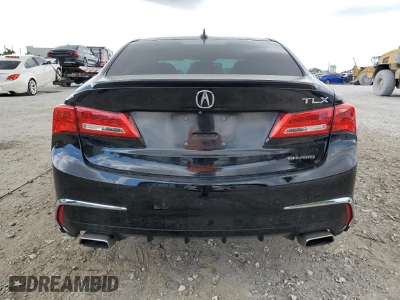 2018 Acura TLX Advance with VIN 19UUB3F70JA001115, listed as a Copart auction lot 46698185 with 71,444 mi miles and Salvage title. Bid and sale history available at DreamBid. Image 6.
