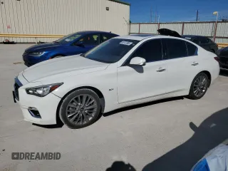 2020 Infiniti Q50 3.0t SPORT with VIN JN1EV7AP4LM201959, listed as a Copart auction lot 49107065 with 92,323 mi miles and Salvage Title. Bid and sale history available at carsss.com. Image 1.